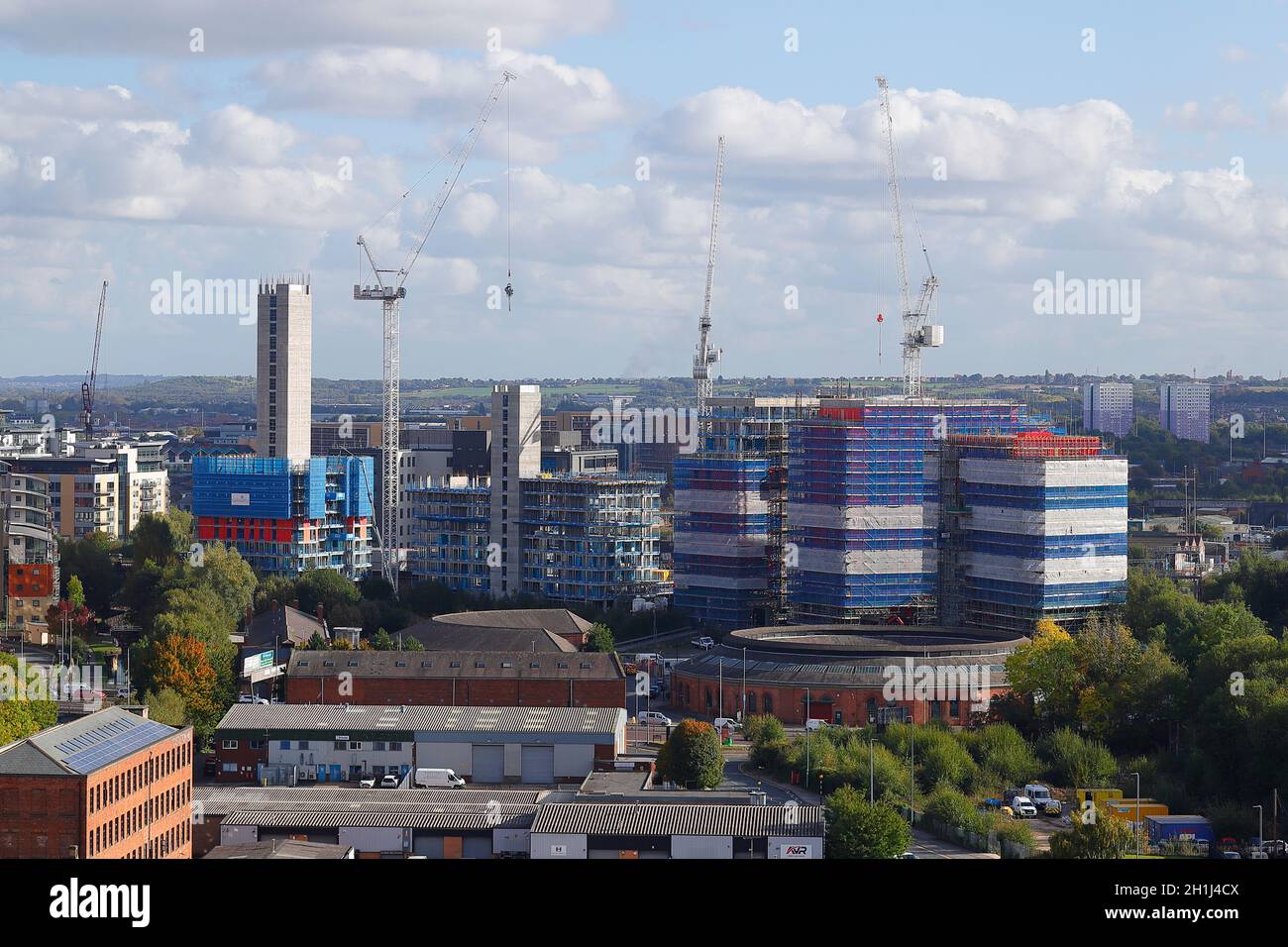 Construction of 665 build to rent apartments on the Monk Bridge site in