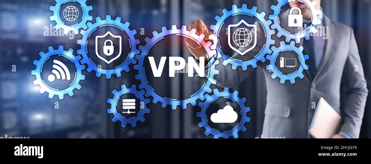 VPN virtual private network proxy and ssl concept. Stock Photo