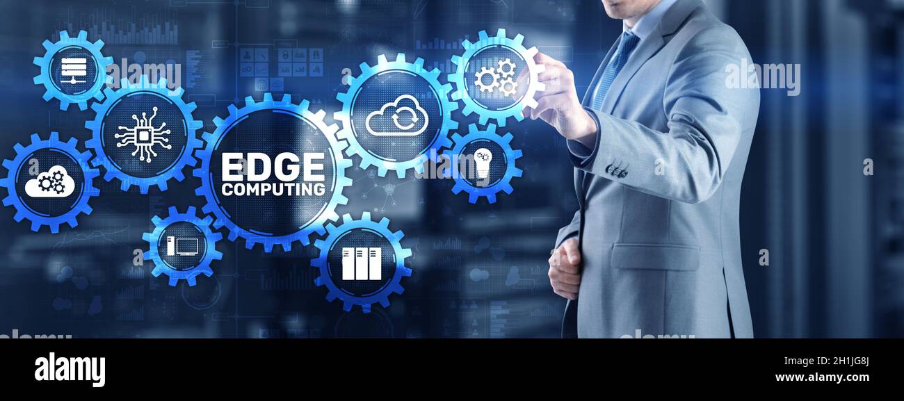 EDGE Computing technology internet concept. Mixed Media. Stock Photo
