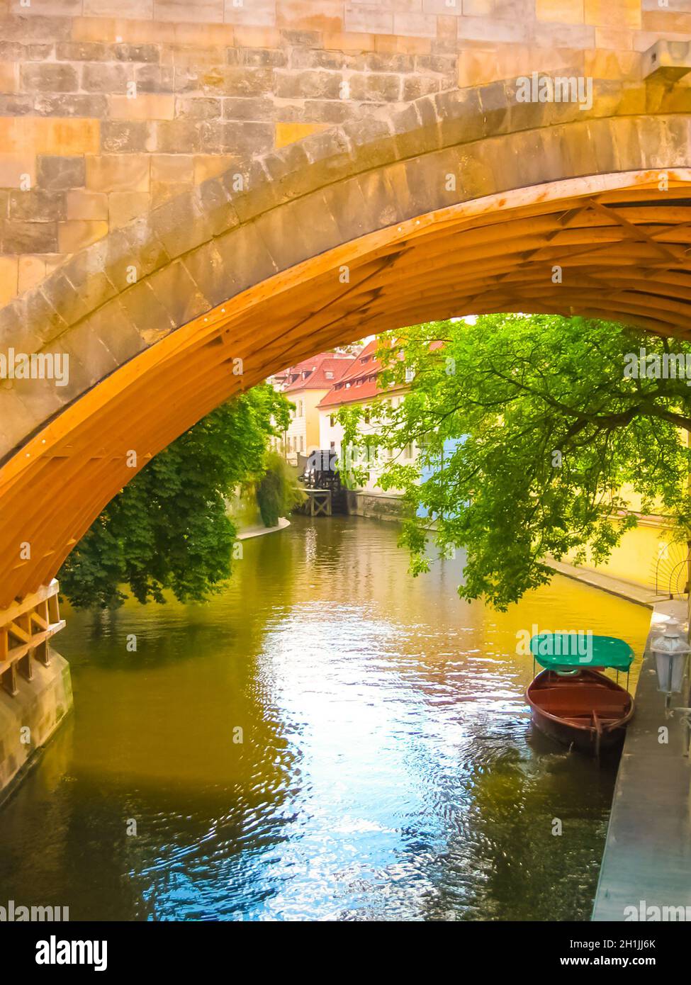 Kampa Island with Certovka River in Old Prague, Czech Republic Stock Photo