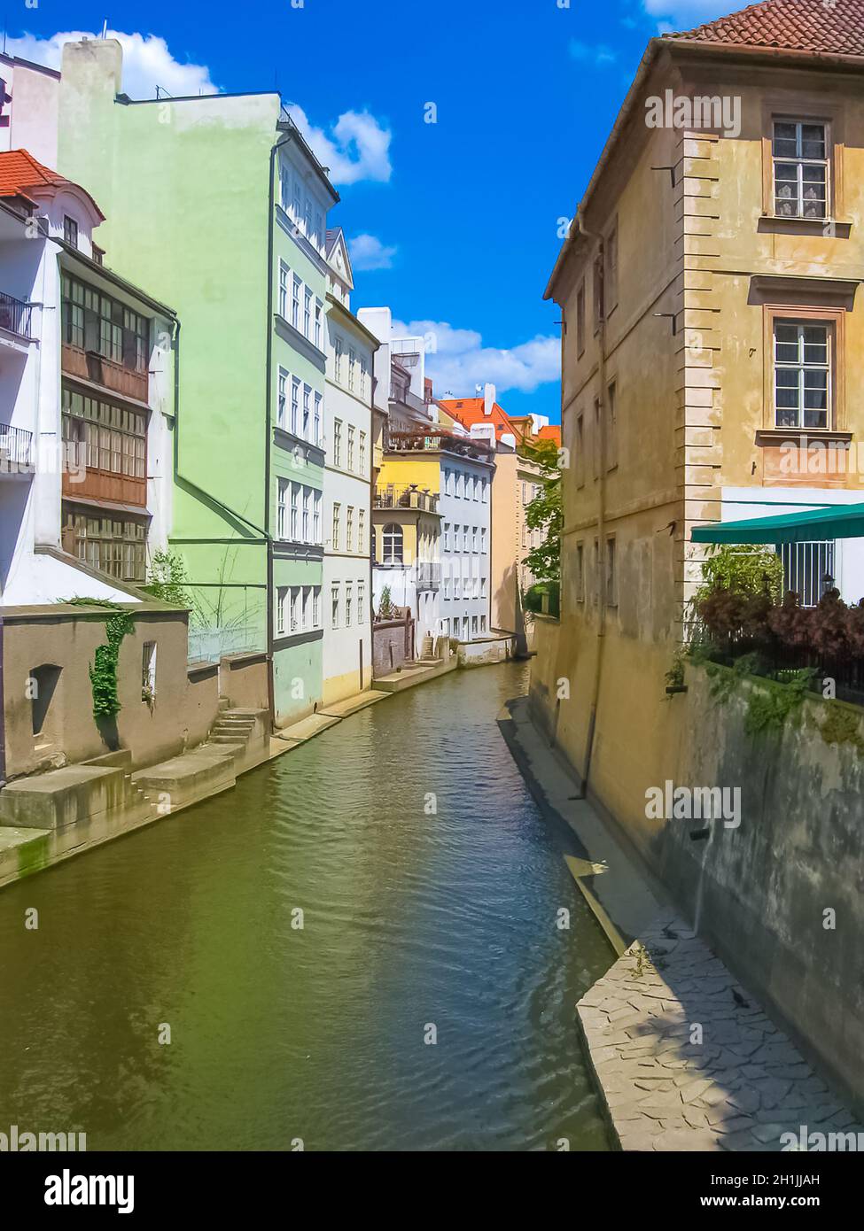 Kampa Island with Certovka River in Old Prague, Czech Republic Stock Photo