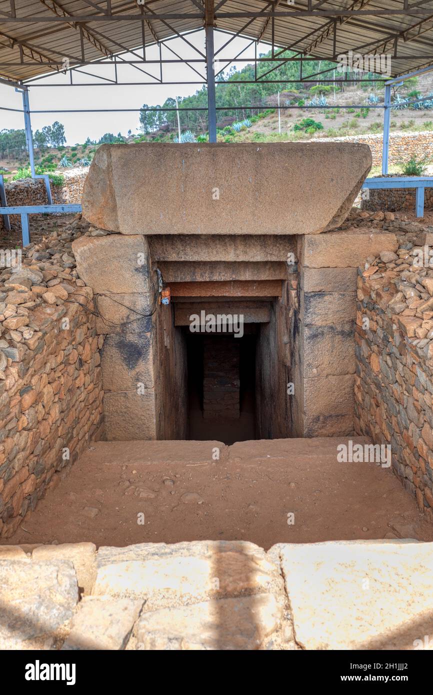 Ancient ruins of cradle of civilization, Tombs of Kings Kaleb & GebreMeskel in Aksum Ethiopia