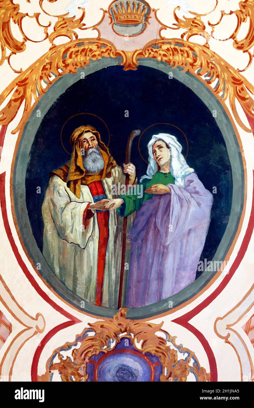Parents of Mary, St. Joachim and St. Ann Stock Photo Alamy
