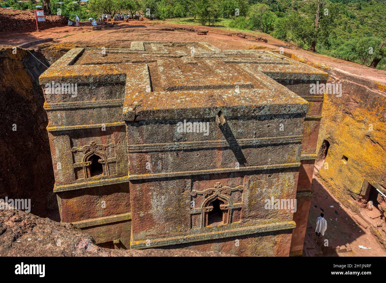 Rockhewn Church of Saint in the shape of a cross, Bete monolithic church in