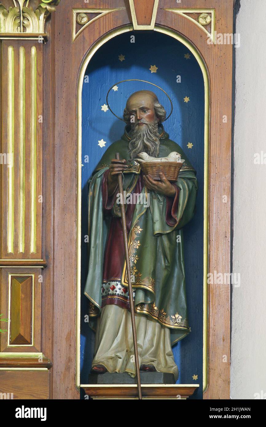 Saint Joachim statue in the Parish Church of Saint Martin in Scitarjevo