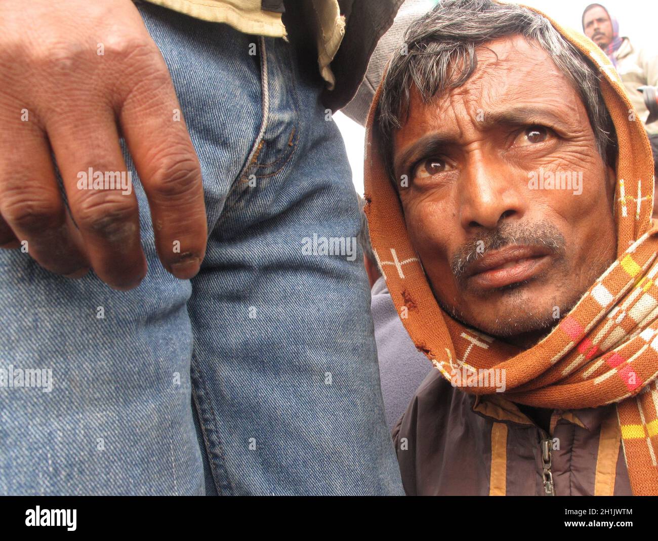 Portrait of a day labourer in Kolkata, India Stock Photo