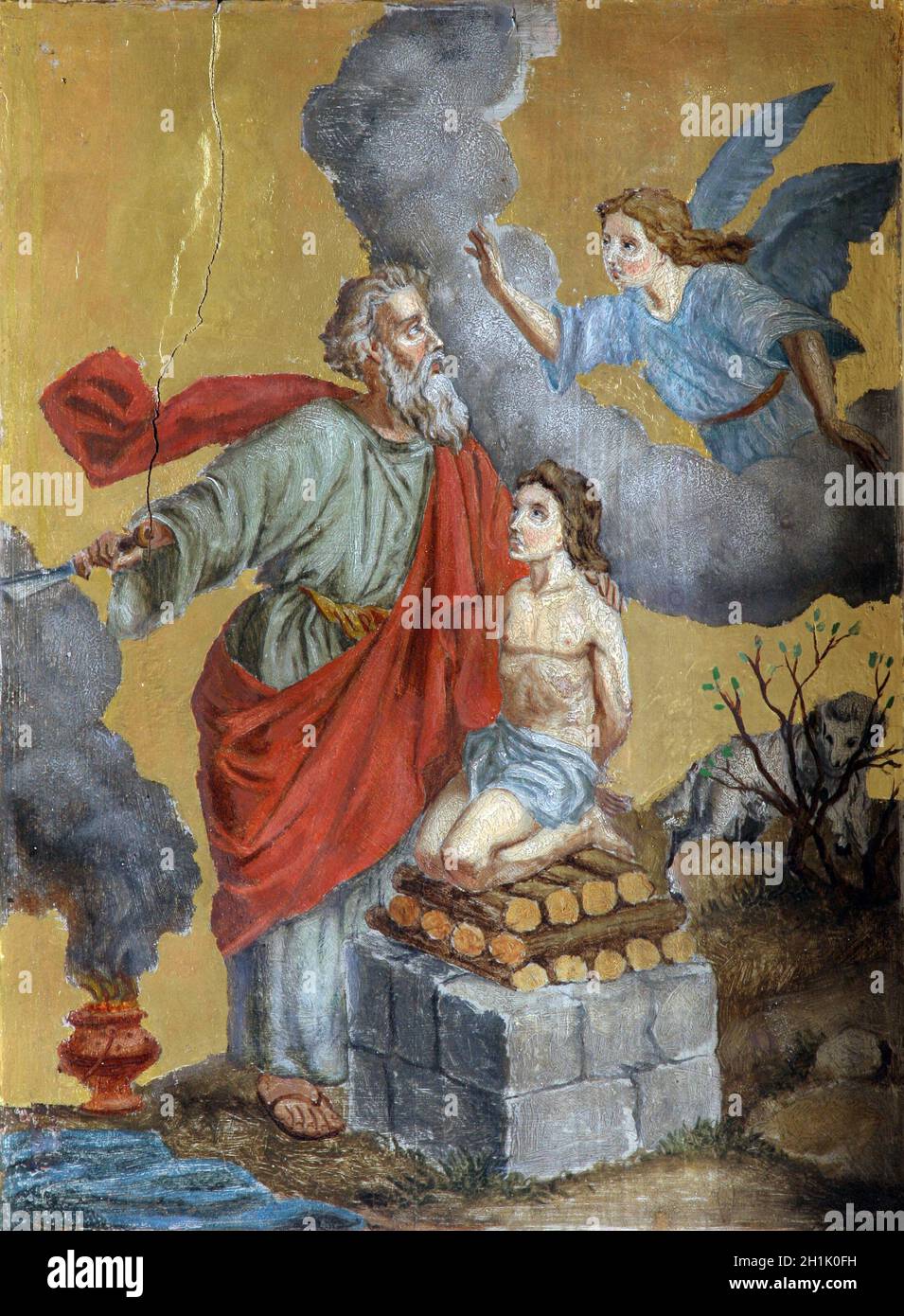 abraham-sacrificing-isaac-stock-photo-alamy