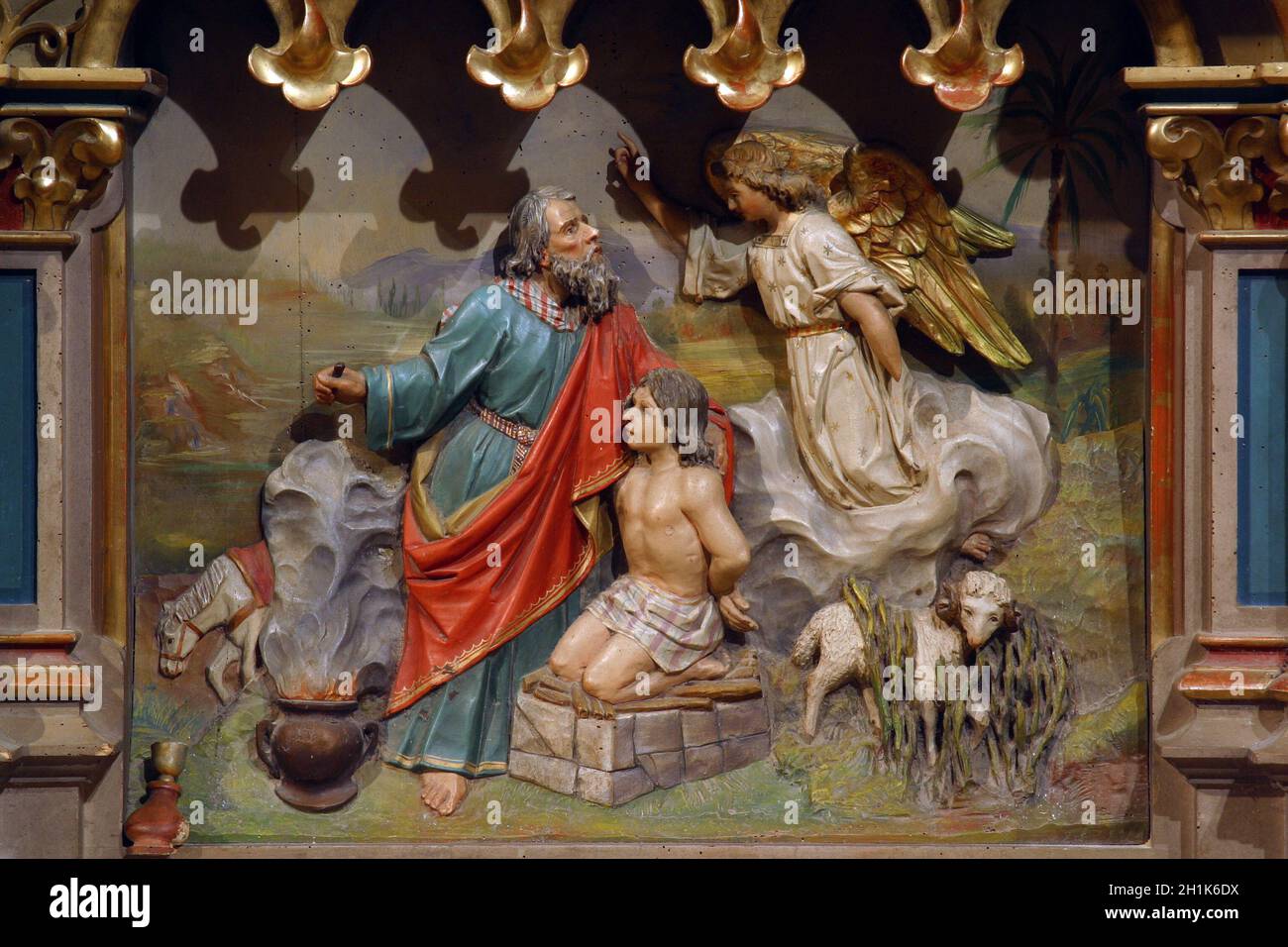 Abraham Sacrificing Isaac Stock Photo - Alamy