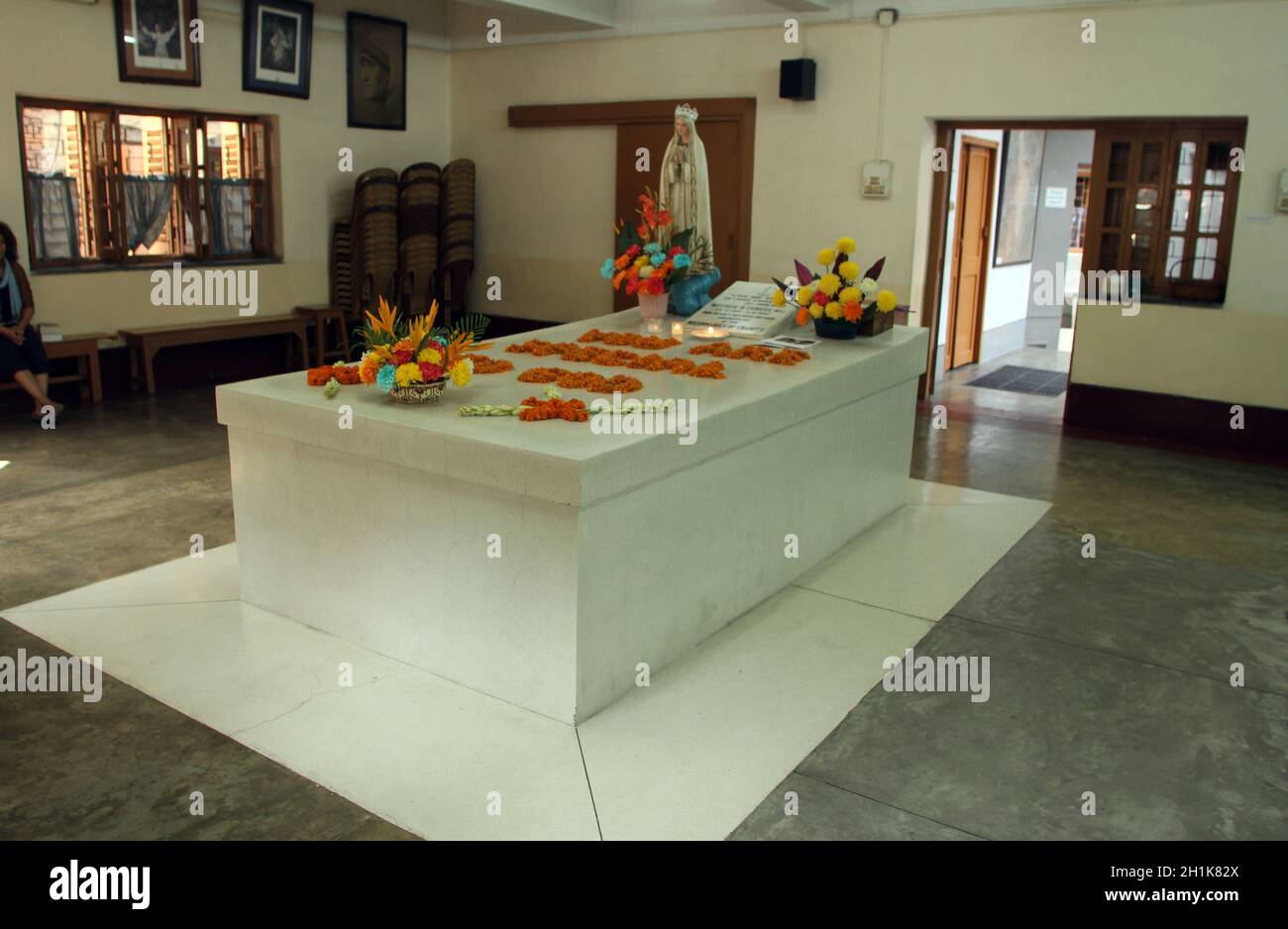 Tomb of Mother Teresa in Kolkata, West Bengal, India Stock Photo