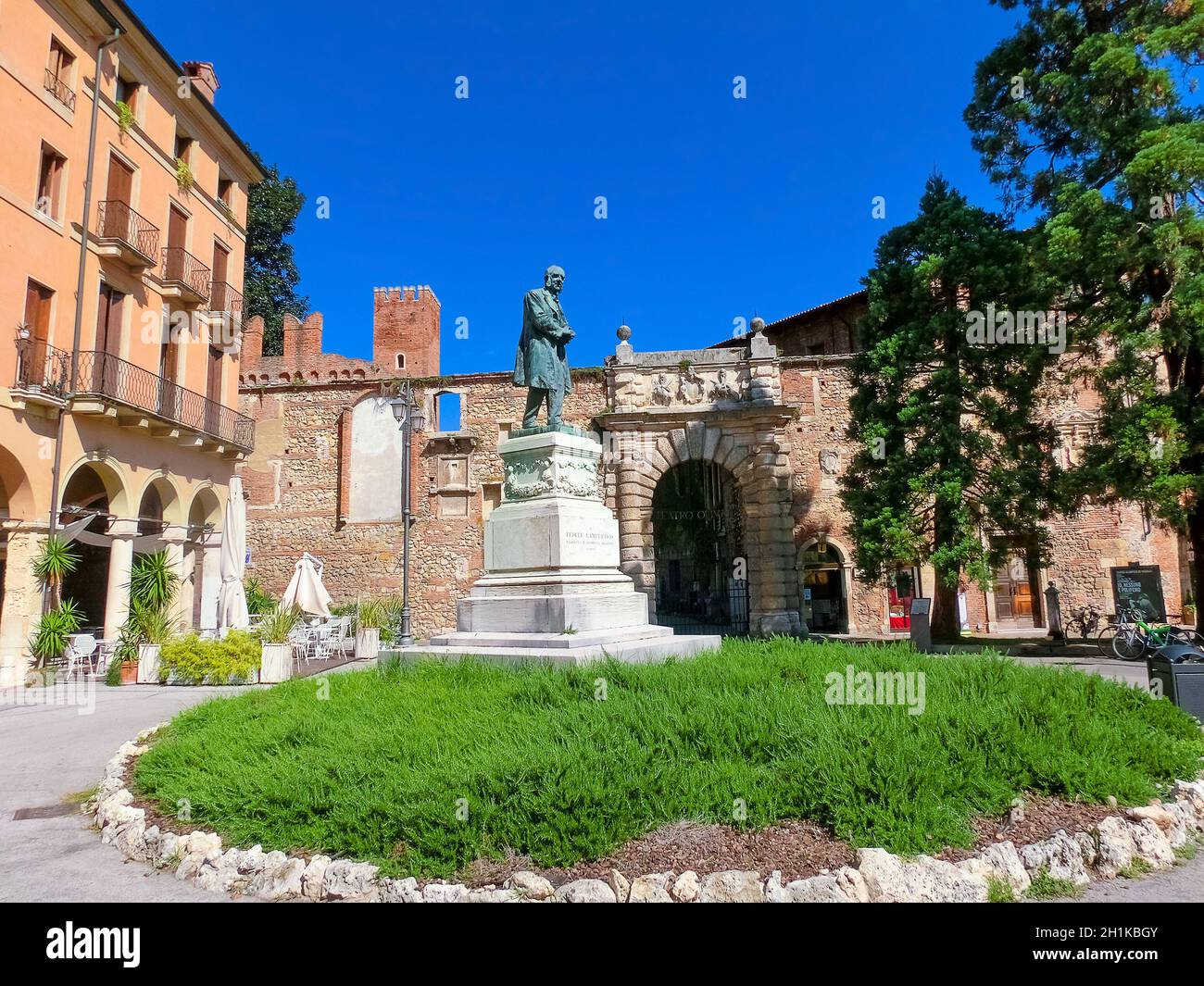 Vicenza, Italy September 22, 2014 Yard of the oldest enclosed