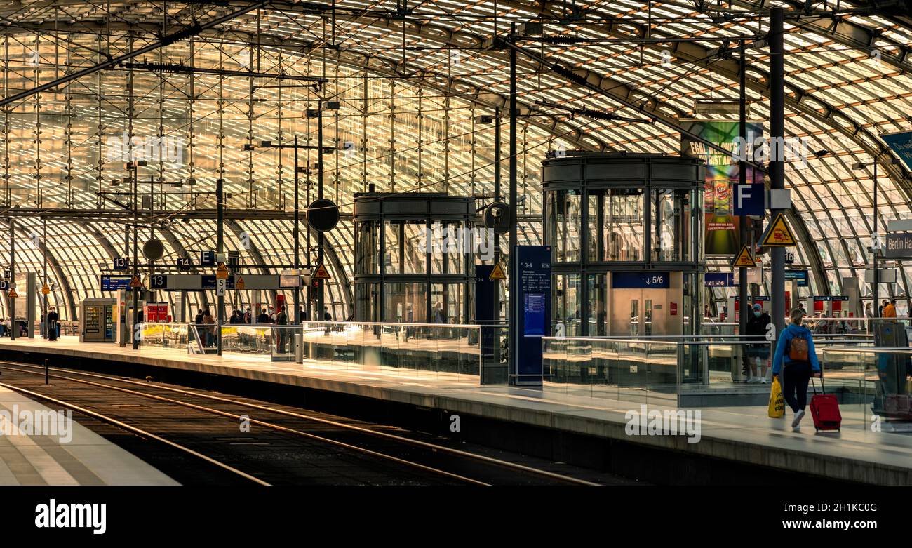 The Main Train Station In Berlin Stock Photo
