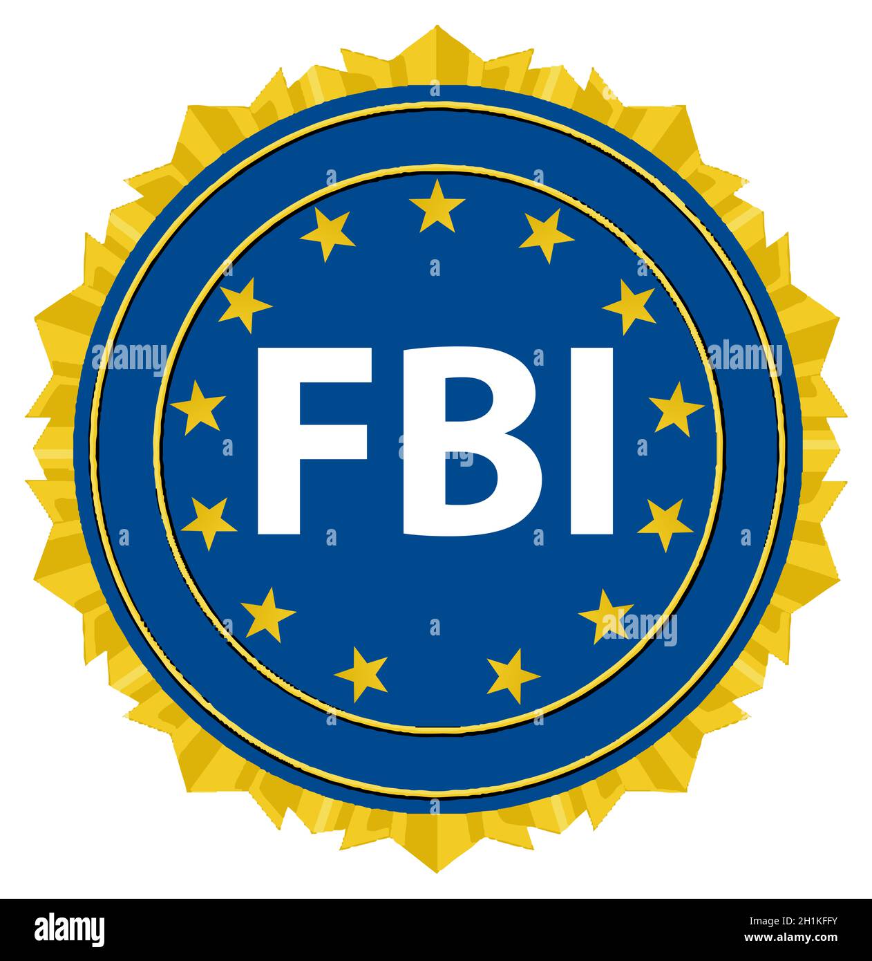 A muck up of the seal with the FBI text in the center. Stock Photo
