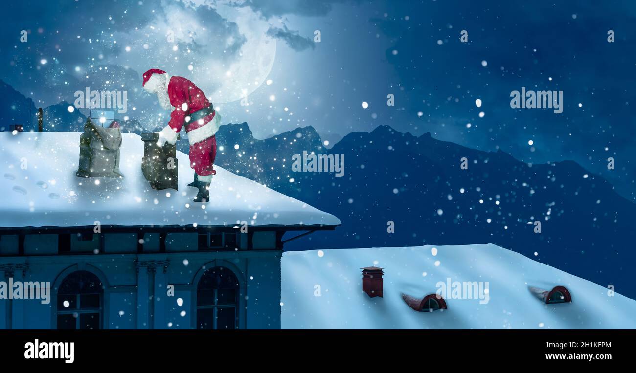 Merry santa claus stands hi-res stock photography and images - Alamy