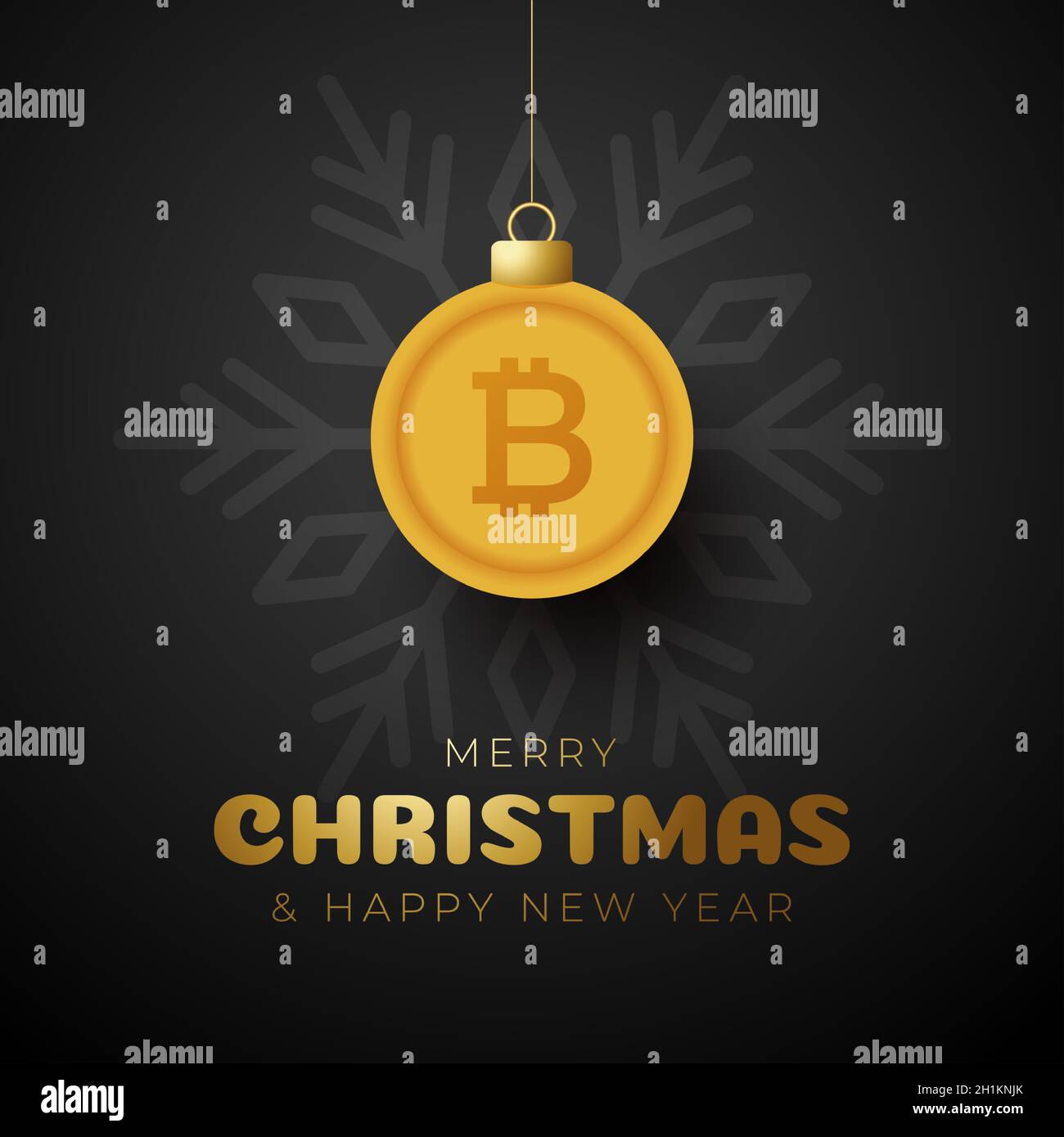 Merry Christmas bitcoin symbol banner. bitcoin sign as christmas bauble  ball hanging greeting card. Vector image for xmas, finance, new years day,  ban Stock Vector Image & Art - Alamy