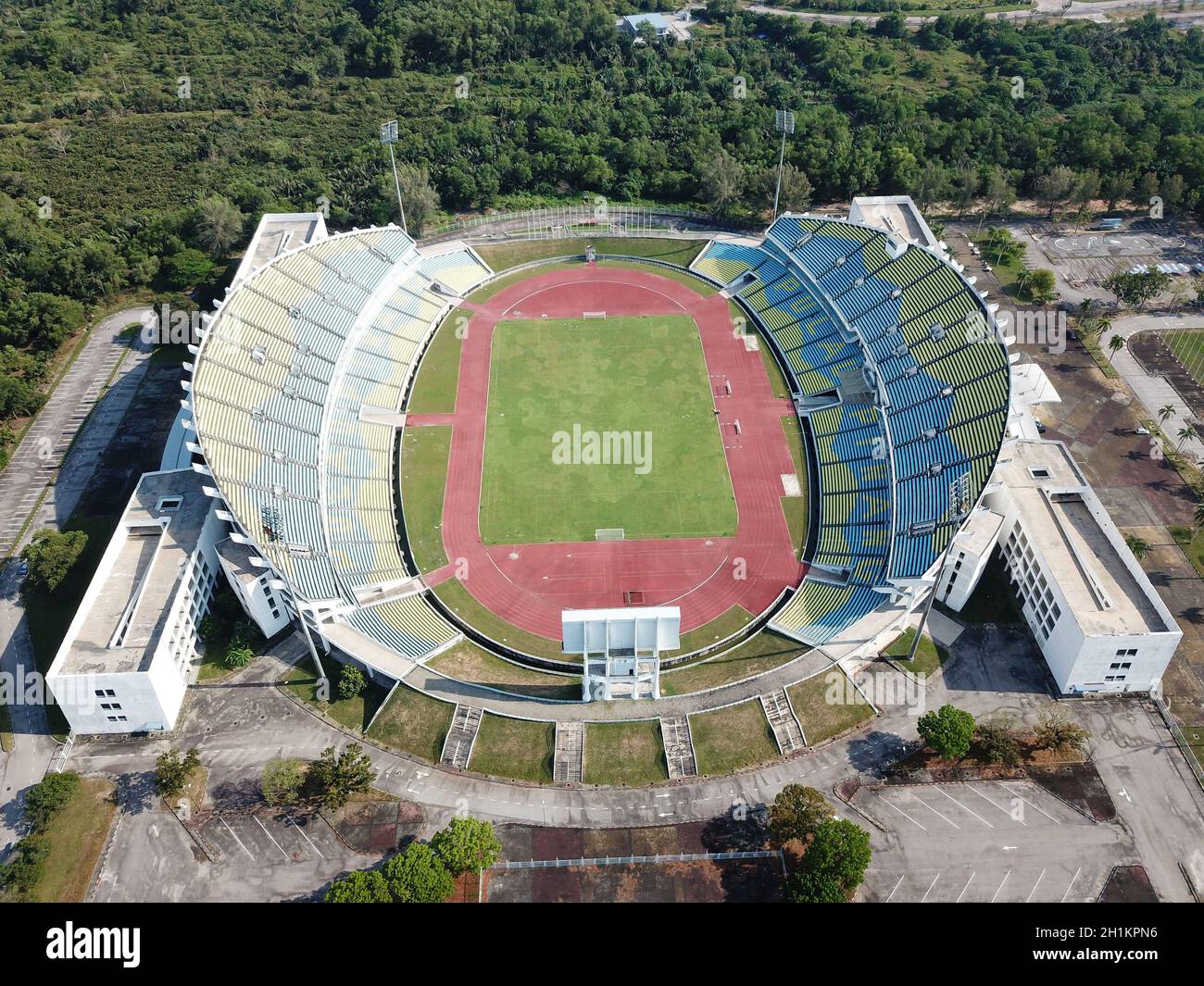 Batu Kawan, Penang/Malaysia - Feb 27 2020: Aerial view Batu Kawan