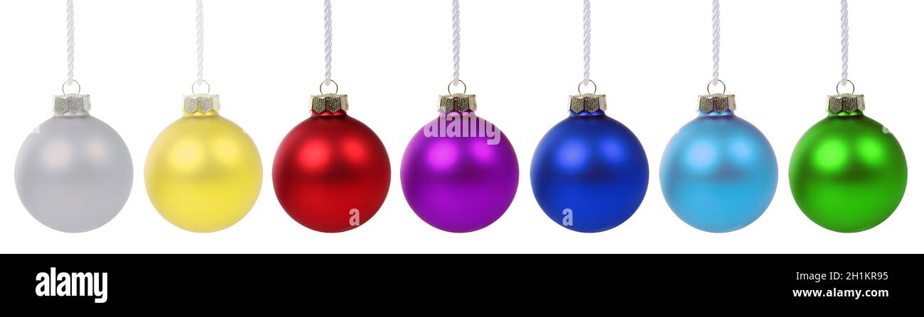 Christmas balls decoration isolated on a white background Stock Photo