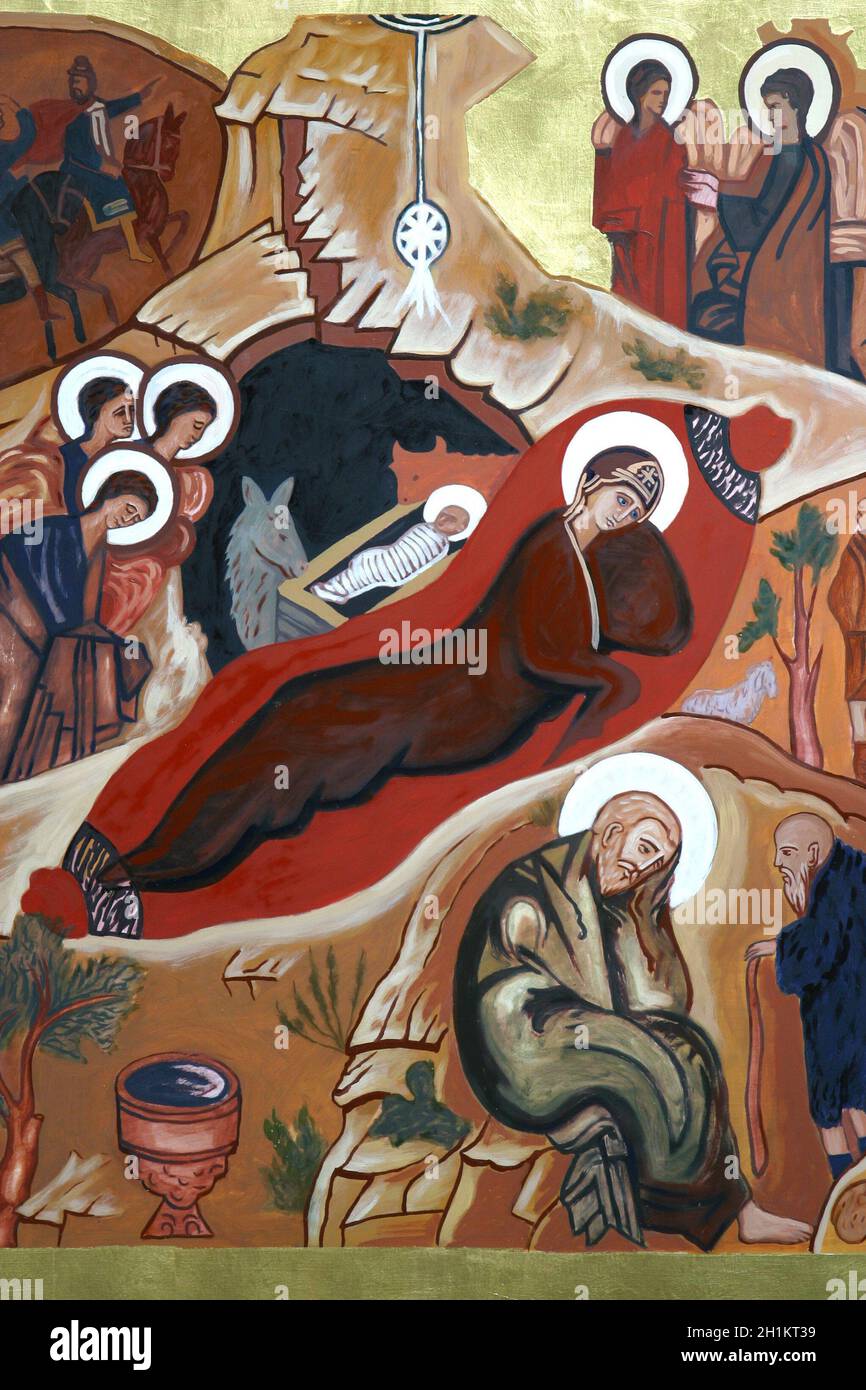 Nativity scene christian design hi-res stock photography and images - Alamy