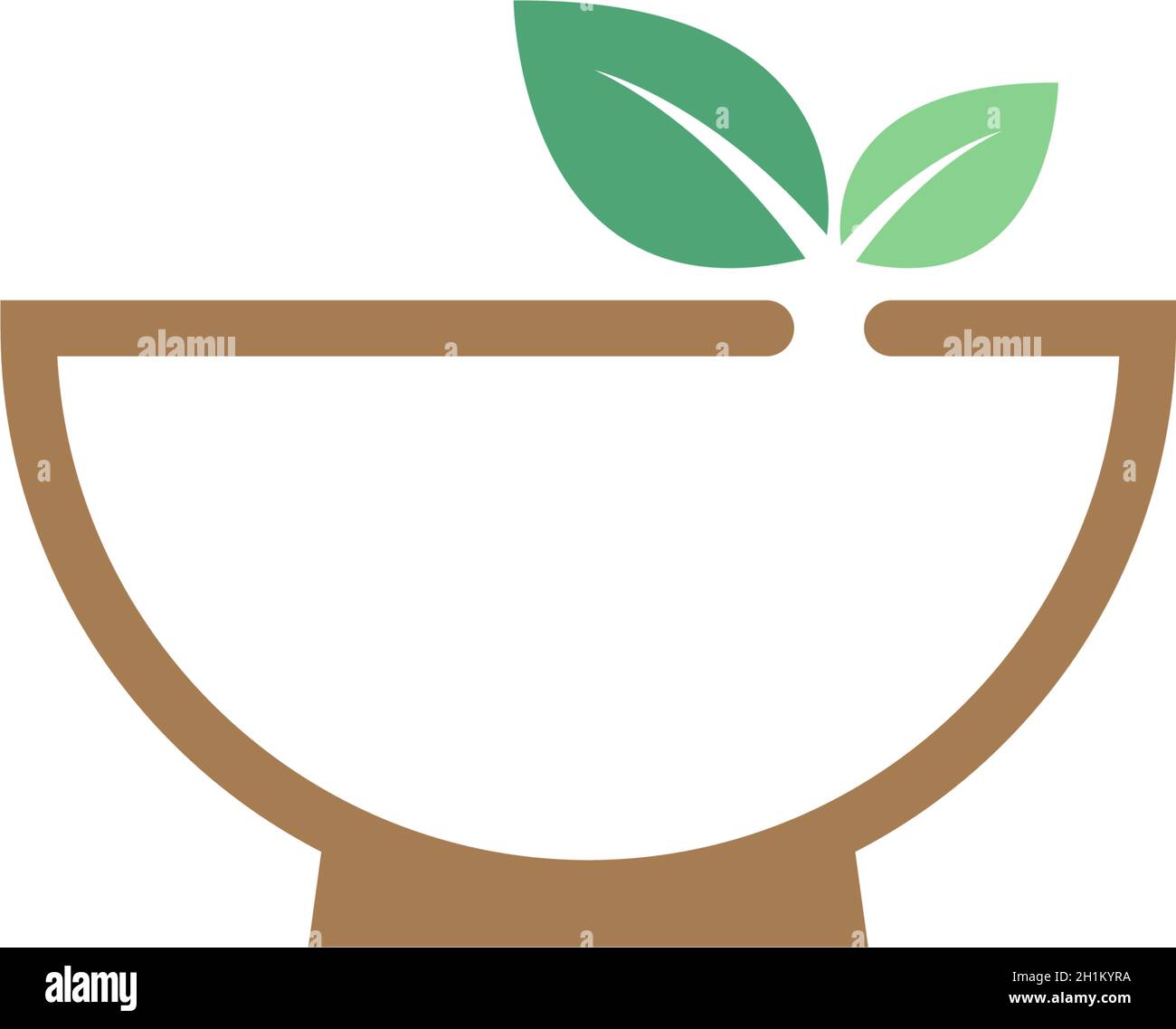 Bowl icon logo flat design template vector Stock Vector