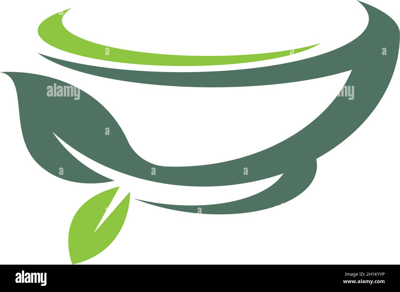 Bowl icon logo flat design template vector Stock Vector