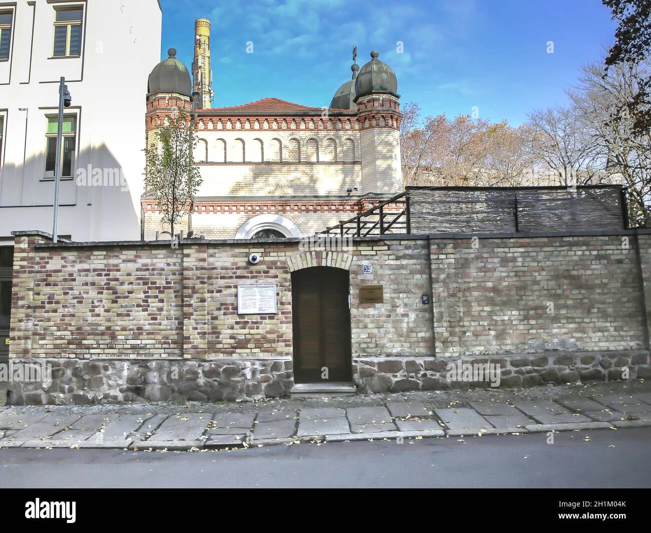 Blick auf  Synagoge  Jüdische Gemeinde zu Halle (Saale) Stock Photo