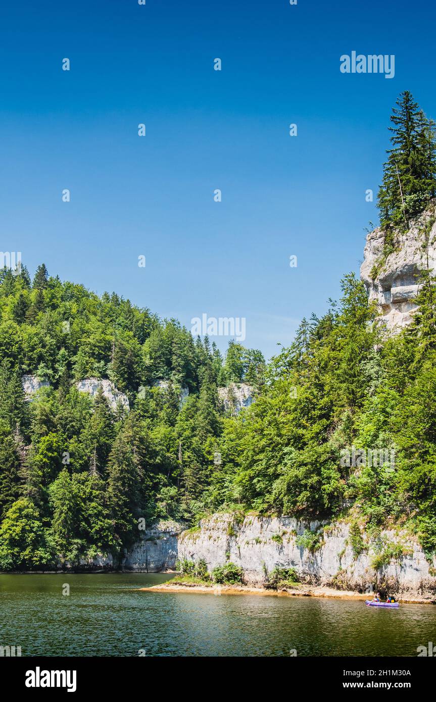 Gorges du Doubs at the Franco-Swiss border in France Stock Photo