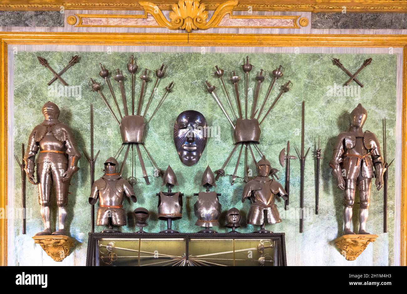 TURIN, ITALY CIRCA AUGUST 2020 Middle age knight armour details