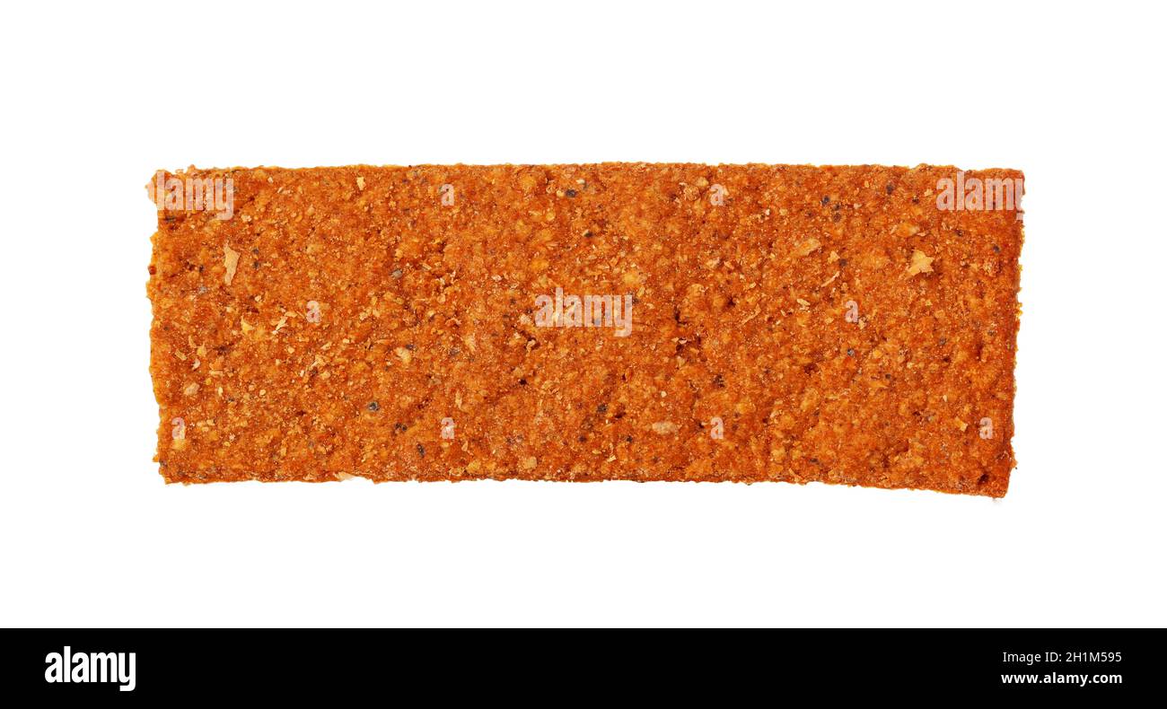 Dried bread crisps isolated on white background Stock Photo