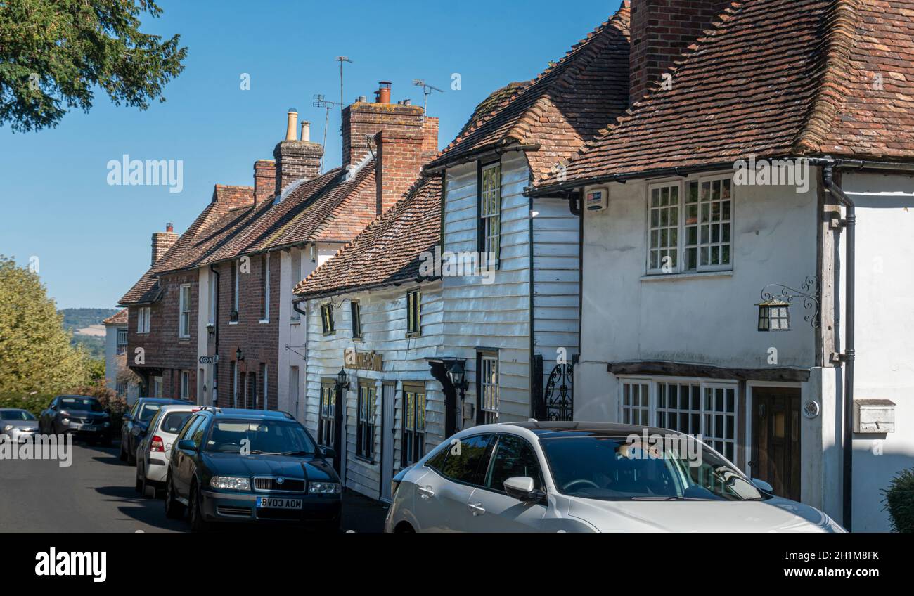 Cottages in the village of Egerton, Kent, UK Stock Photo Alamy