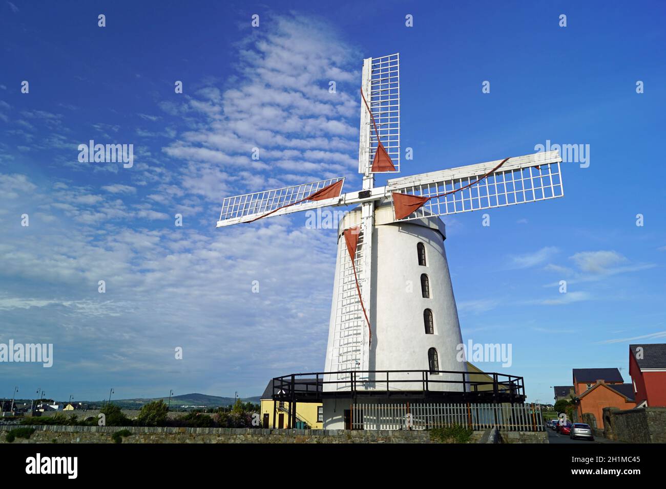 Blennerville Windmill is a tower mill in Blennerville, Co. Kerry. Stock Photo