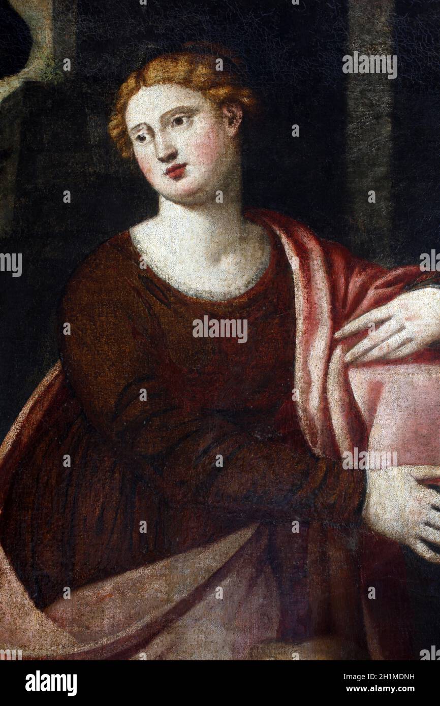 Bernardino Licinio: Saint Catherine of Alexandria Stock Photo - Alamy