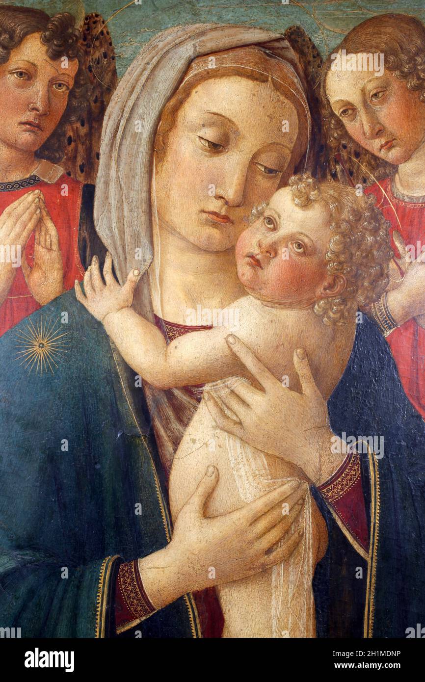 Cosine Rossella: Madonna with Child and two angels Stock Photo - Alamy