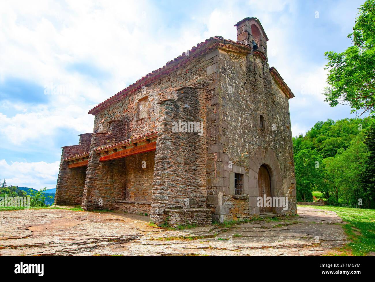 The Santa Magdalena chapel in Rupit, Catalonia. Stock Photo