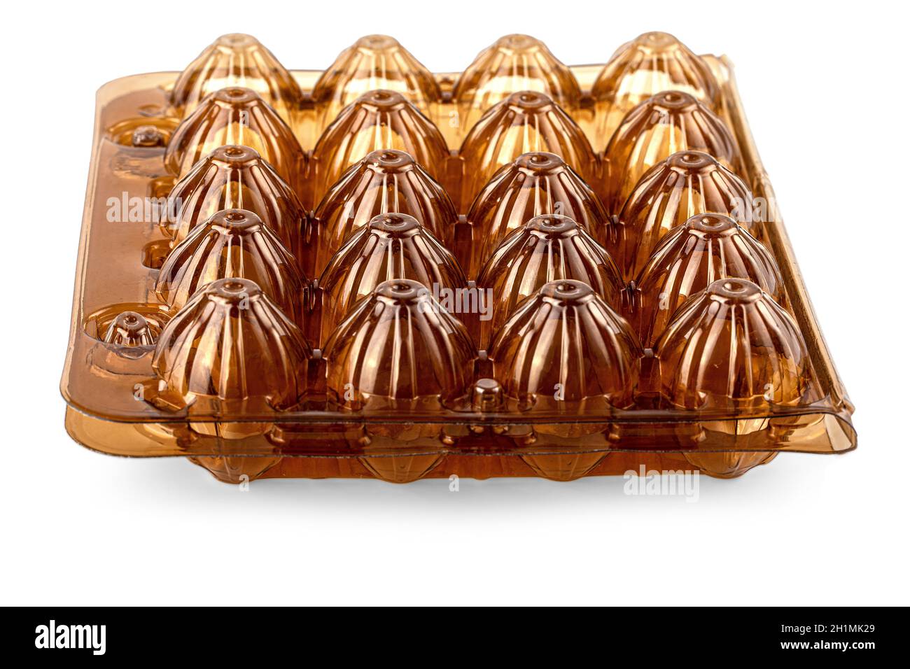 The empy plastic container for Quail eggs Stock Photo
