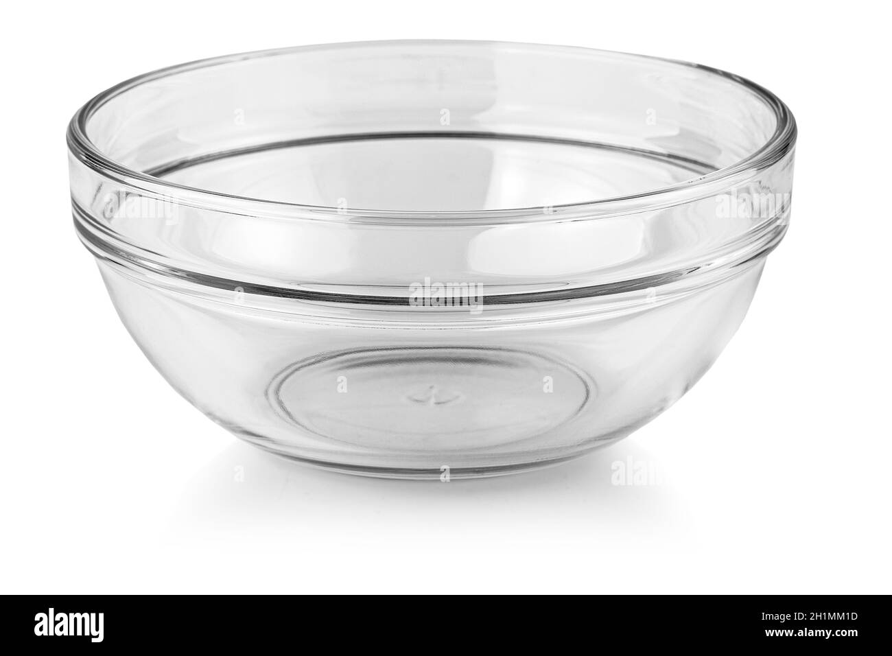 The Empty bowl glass isolated on the white background. Stock Photo