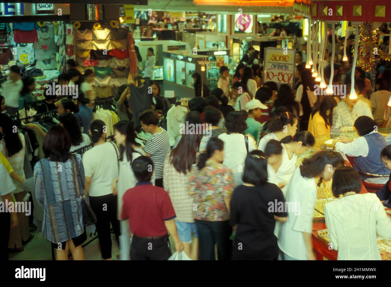 the new world Shopping Mall in the city of Bangkok in Thailand in