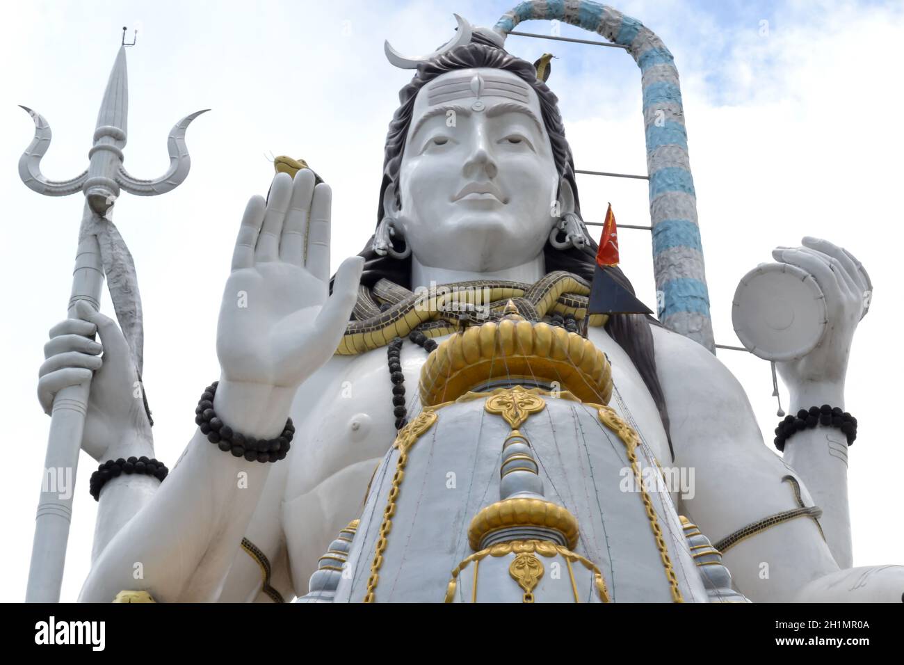 Lord Shiva Statue. Masterpiece Marble sculpture Meditating Shiva Statue