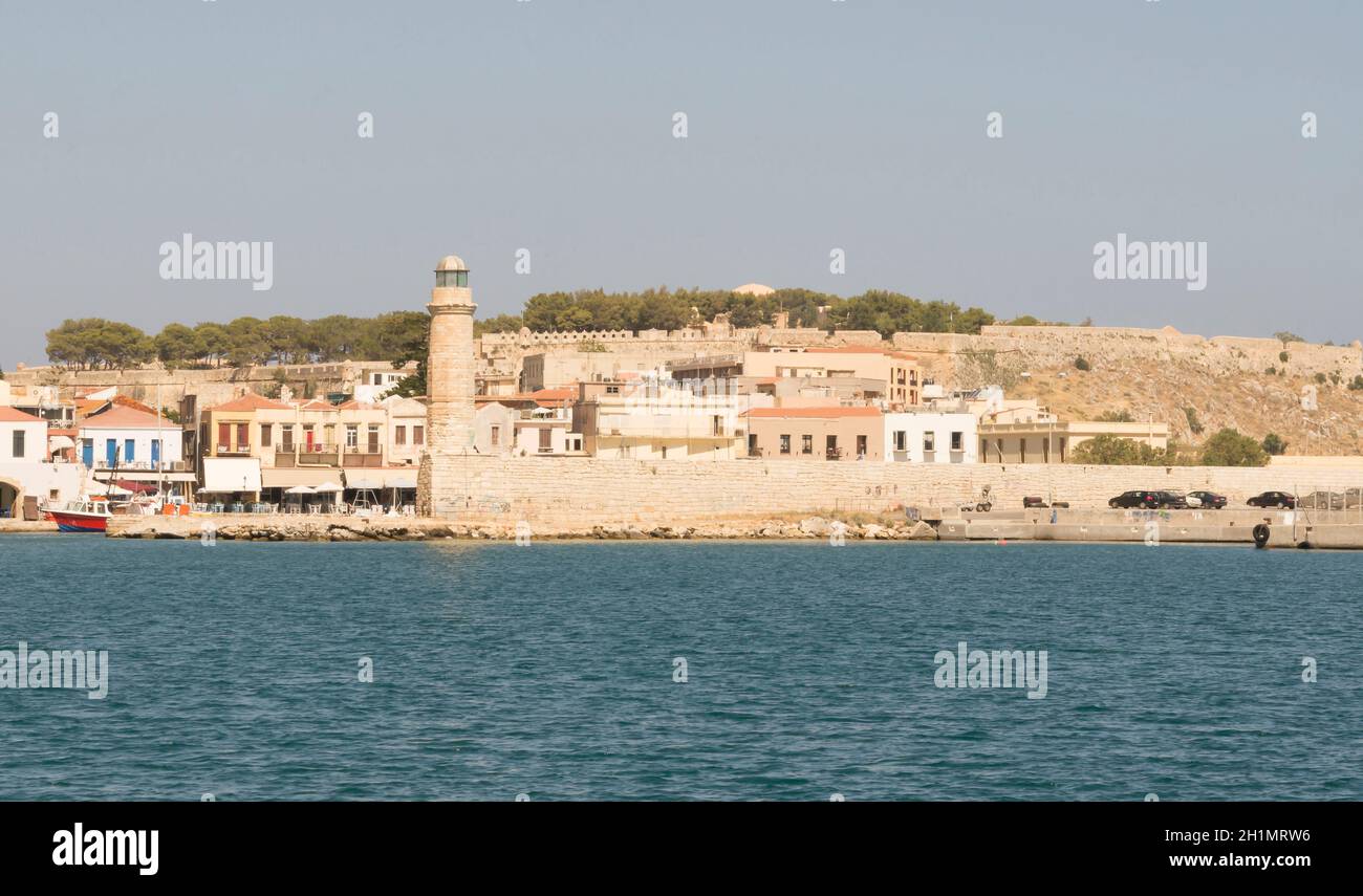 View of Fortezz's fortress.Rethymno. Island of Crete. Greece Stock ...