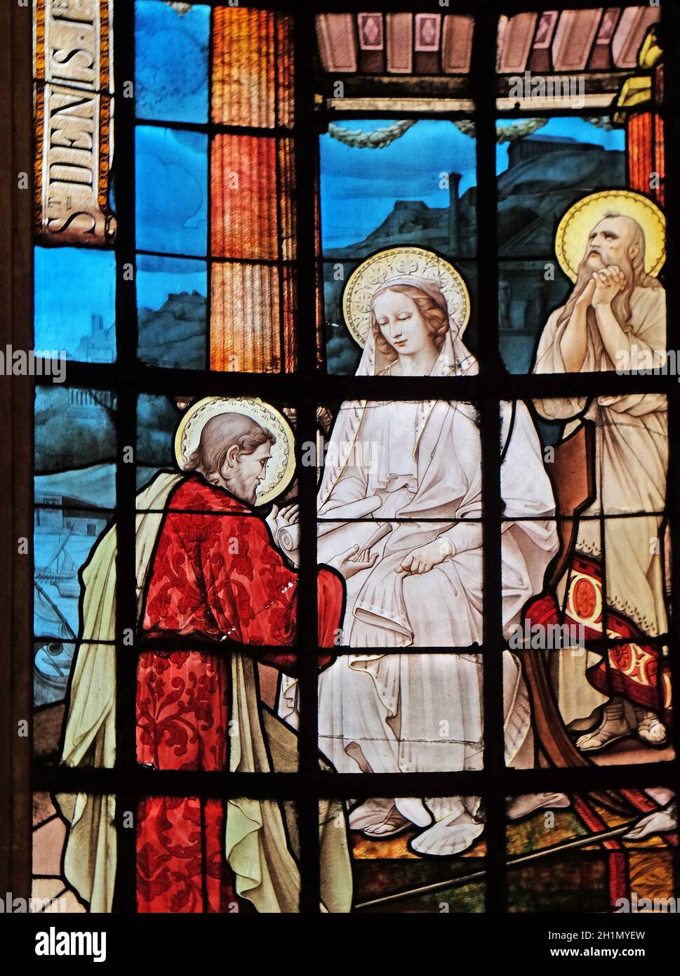 Saint Denis, first of Paris, visits the Blessed Virgin in the