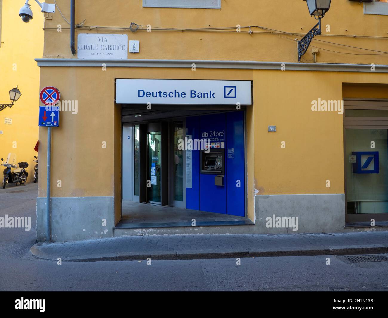 Branch of Deutsche Bank in Via Giosué Carducci - Pisa Stock Photo