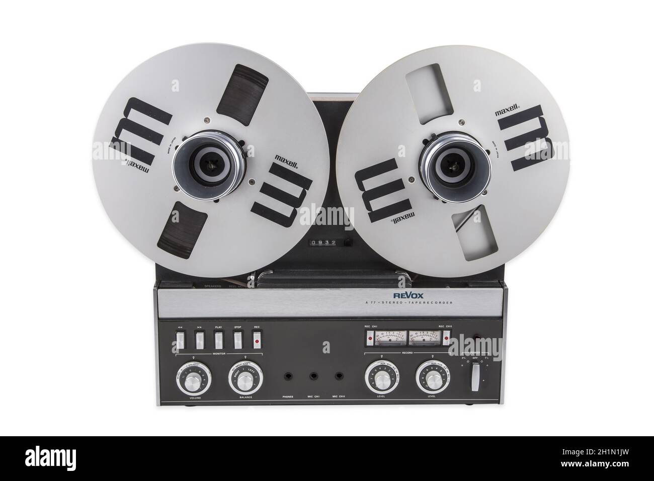 Wetzlar, GERMANY 2020-12-05: REVOX A 77 Professional studio audio tape deck. Revox was founded in 1948 by the Swiss entrepreneur Willi Studer to manuf Stock Photo
