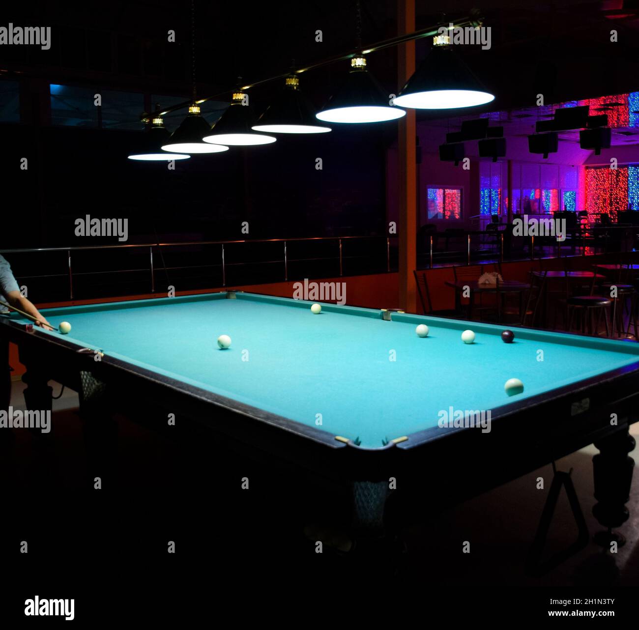 Russian billiards. Playing billiards in a Stock Photo Alamy