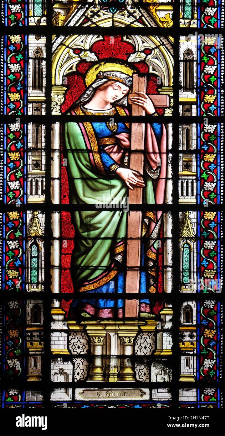 Historic New York Saint Clotilde Stained Glass Windows Dress