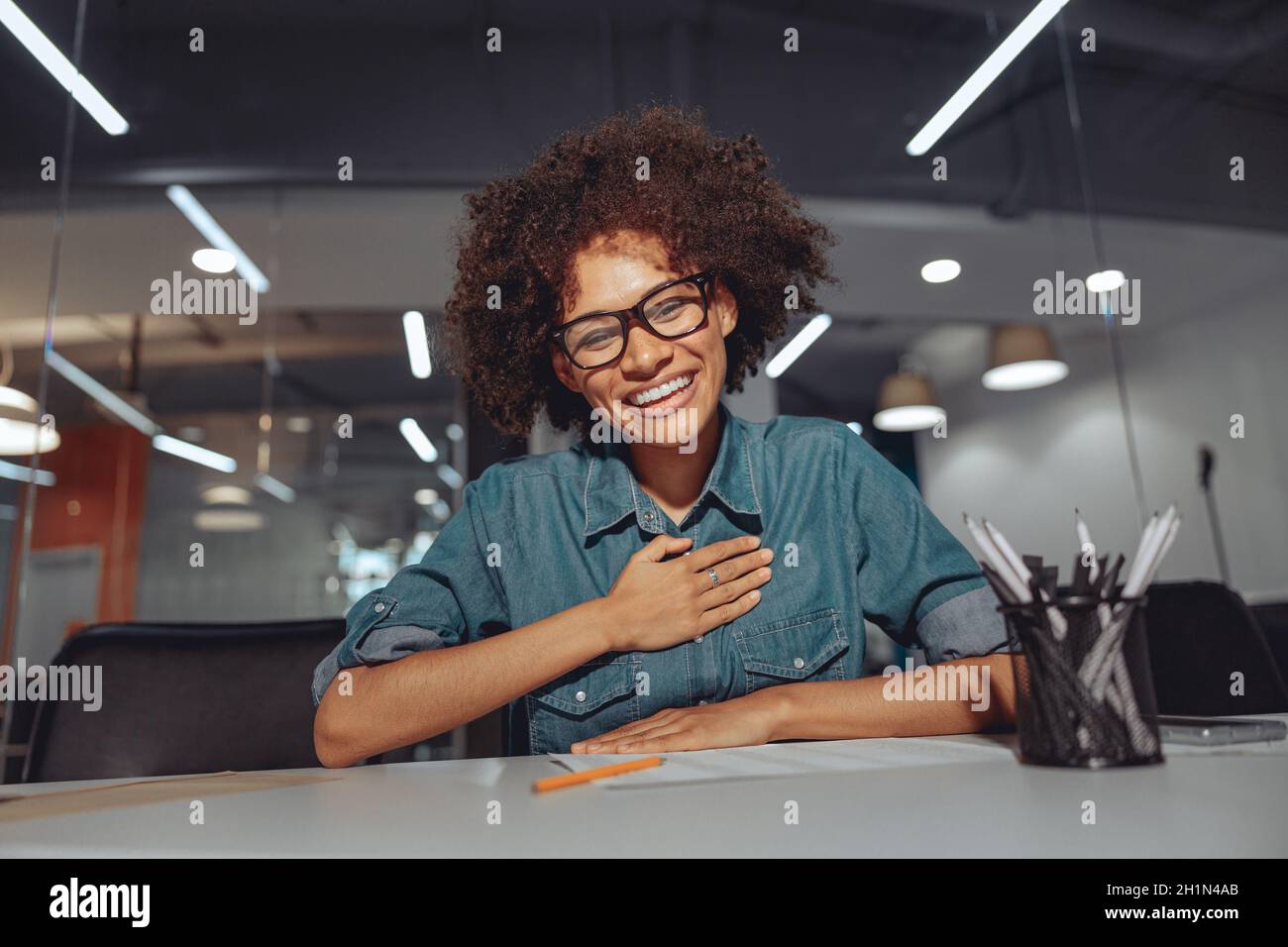 American Sign Language At Work High Resolution Stock Photography and ...