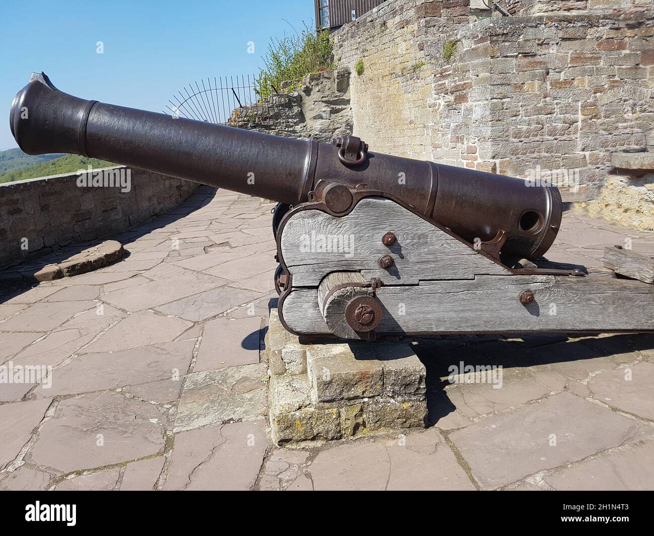 Kanonen, Burg, Waldeck, Geschuetze, Schloss Stock Photo