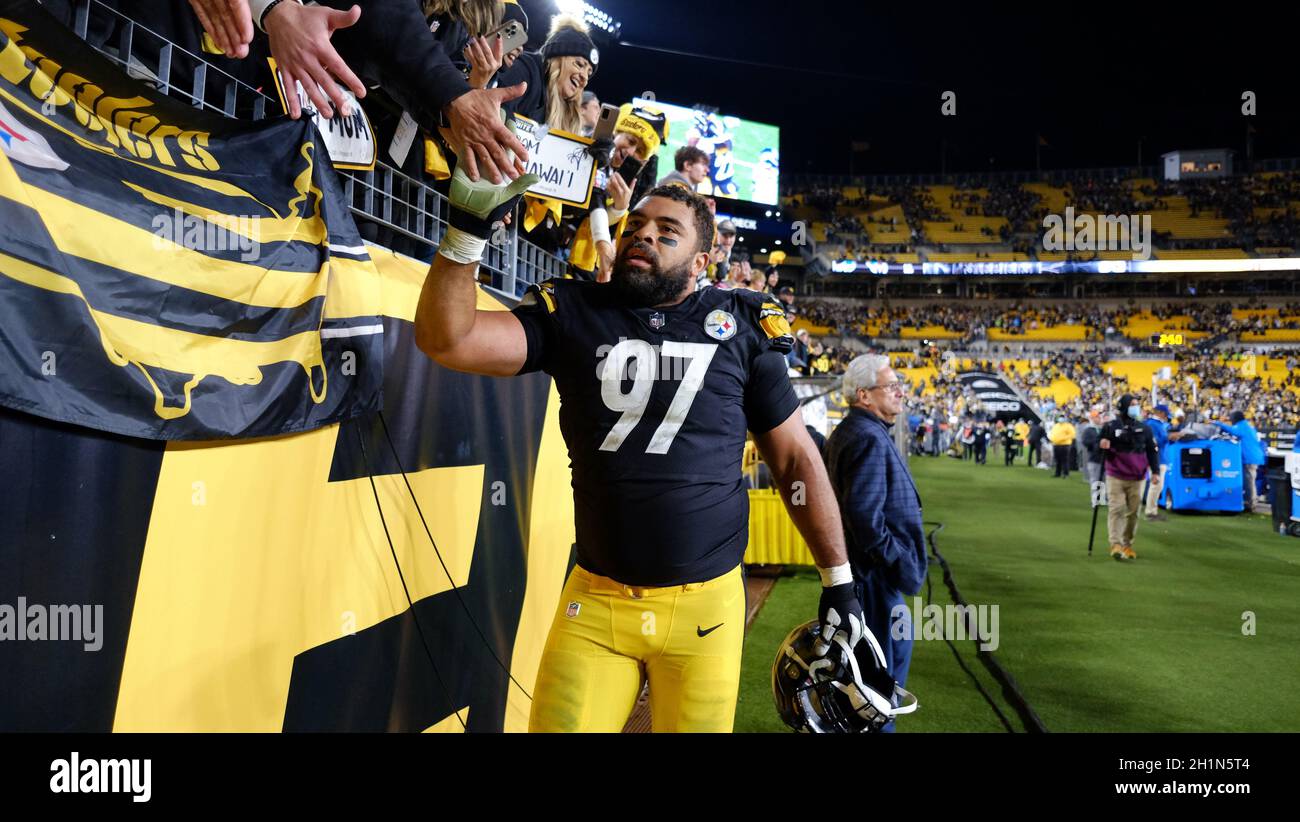 October 17th, 2021: Marcus Allen #27 during the Pittsburgh Steelers vs Seattle Seahawks game at Heinz Field in Pittsburgh, PA. Jason Pohuski/(Photo by Jason Pohuski/CSM/Sipa USA) Stock Photo