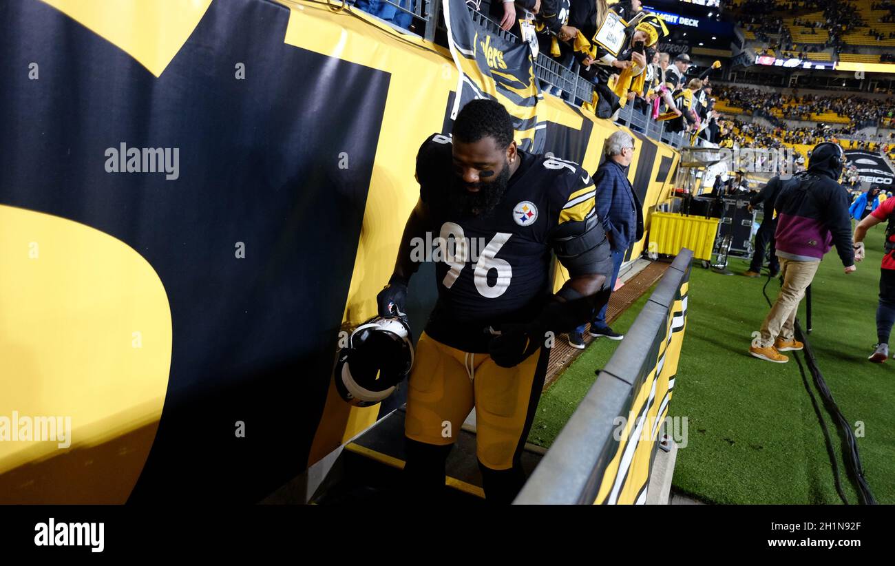 October 17th, 2021: Isaiah Buggs #96 during the Pittsburgh Steelers vs Seattle Seahawks game at Heinz Field in Pittsburgh, PA. Jason Pohuski/(Photo by Jason Pohuski/CSM/Sipa USA) Stock Photo