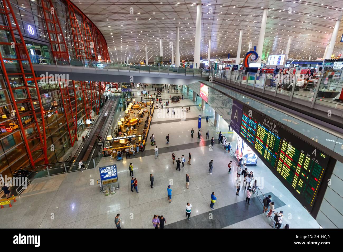 Beijing, China October 1, 2019 Terminal 3 of Beijing Capital Airport (PEK) in China Stock