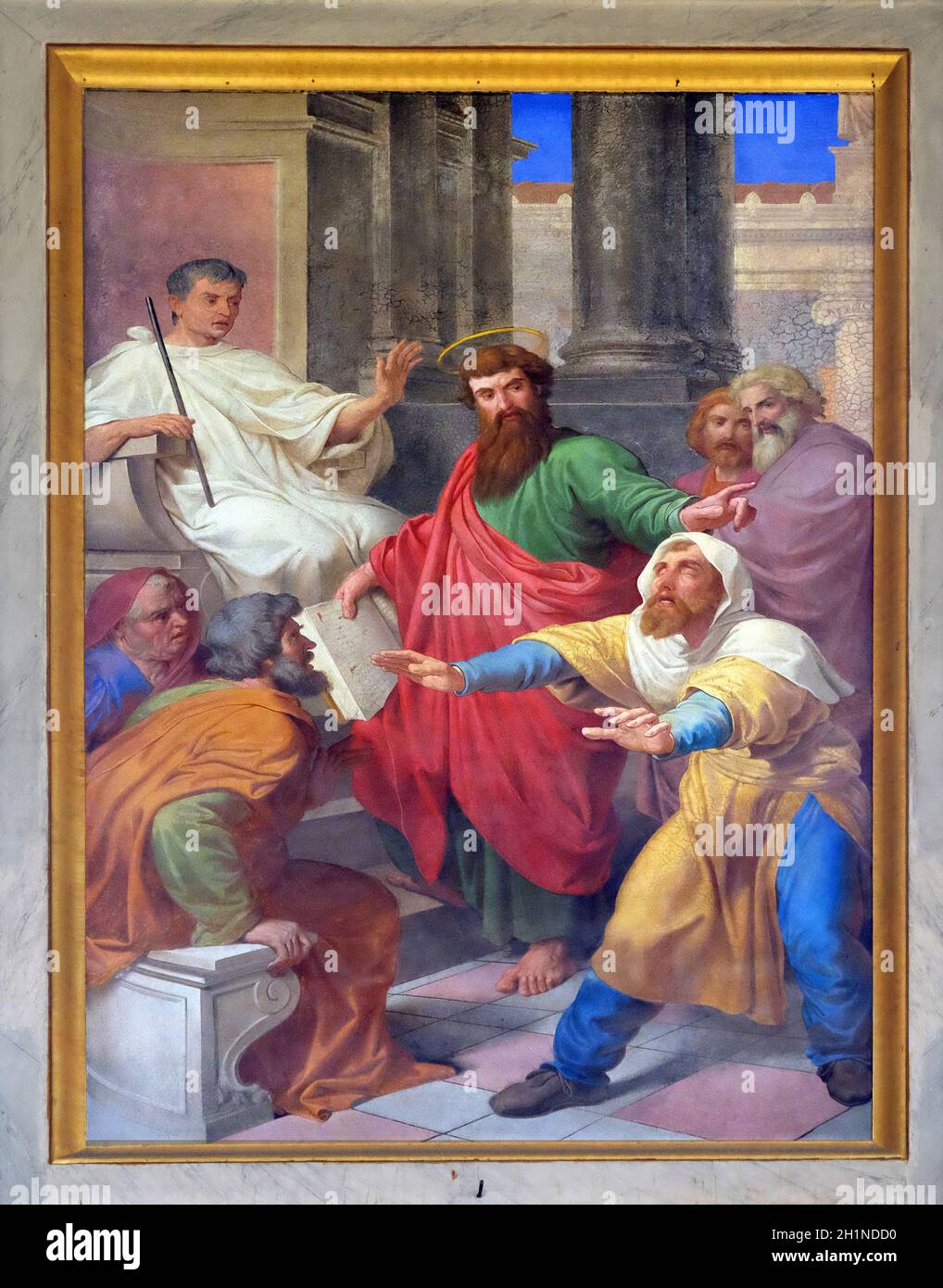 The fresco with the image of the life of St. Paul The Blinding of the