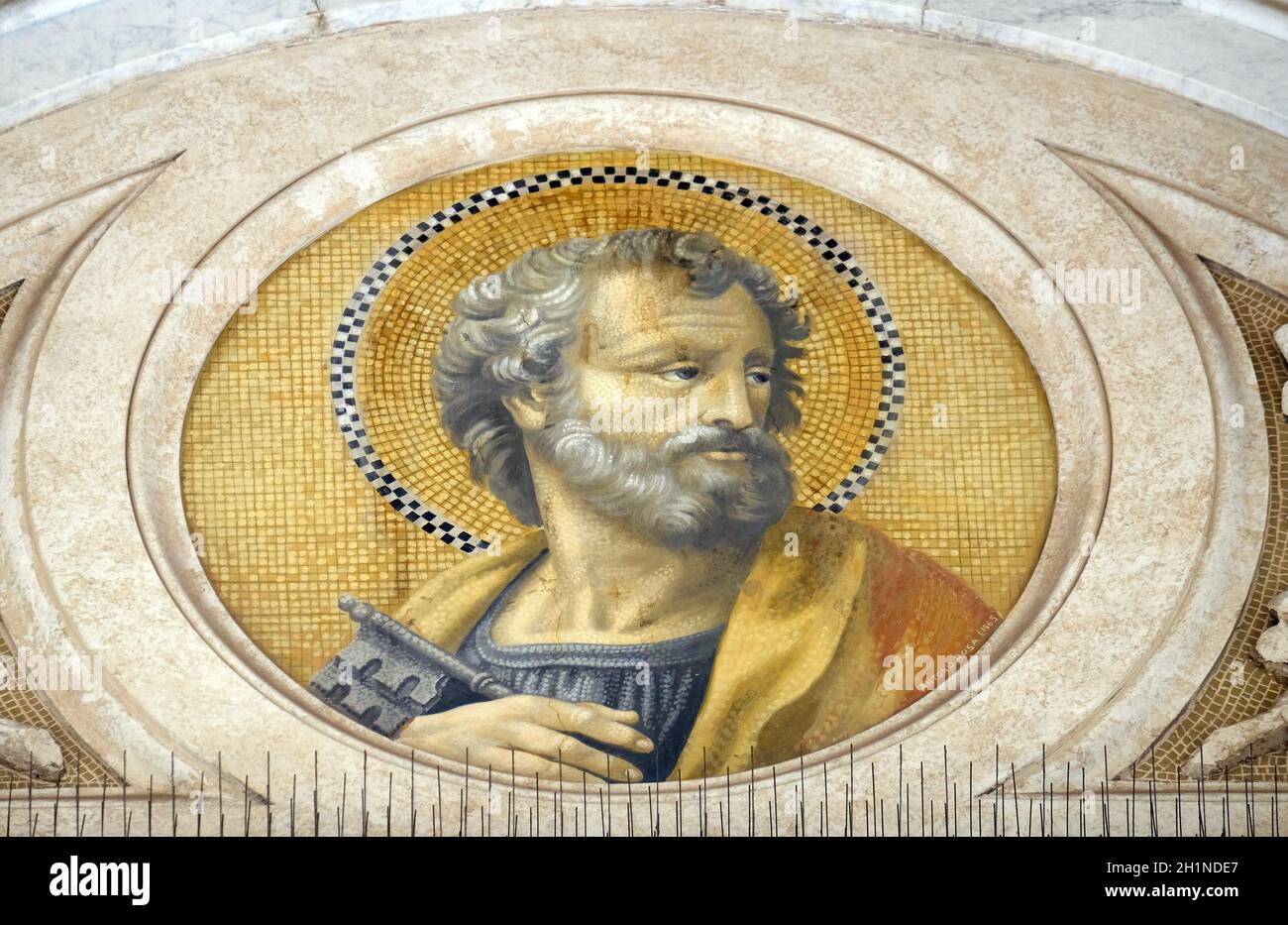Saint Peter mosaic in the basilica of Saint Paul Outside the Walls ...