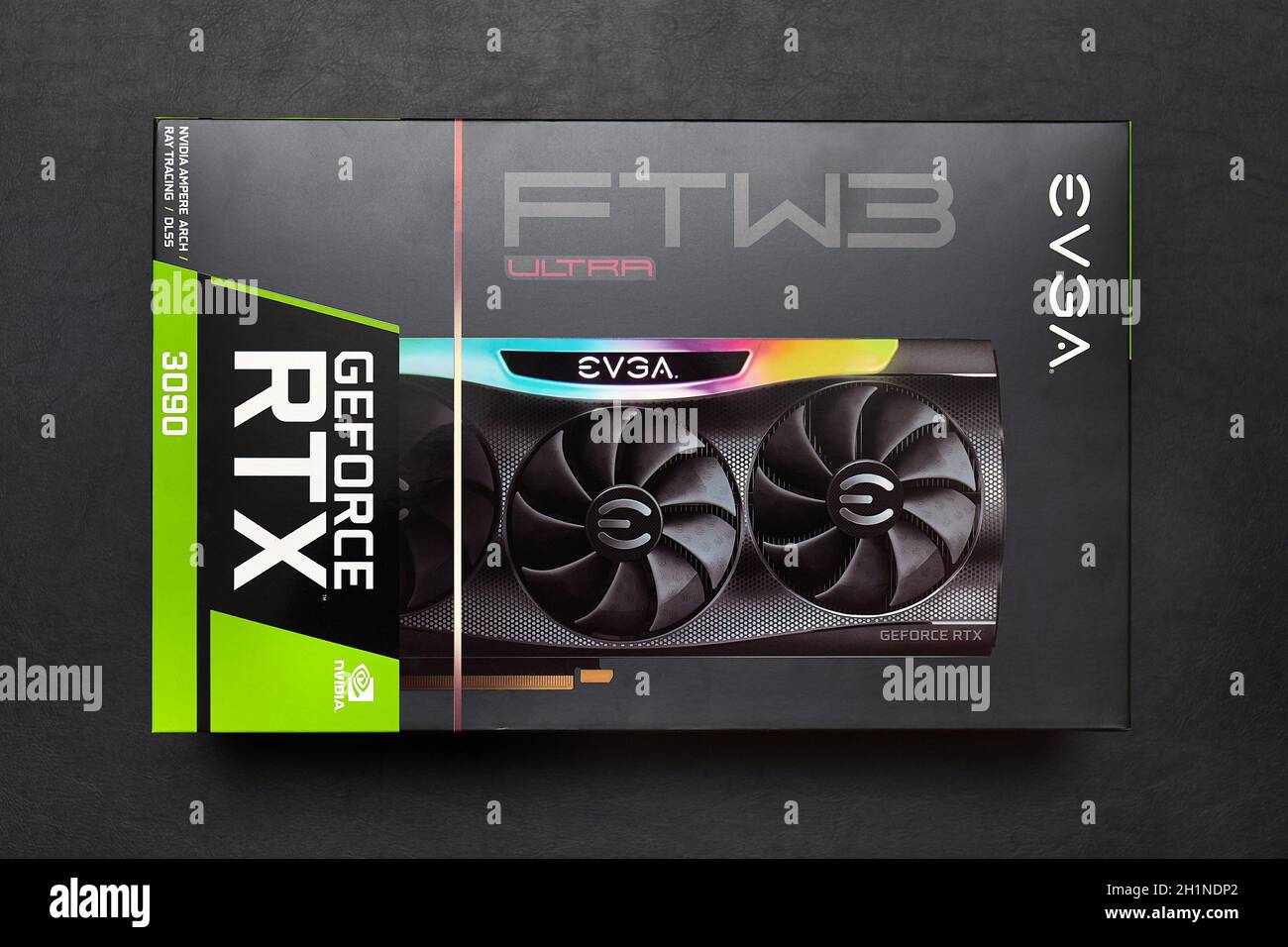 Budapest, Hungary - Circa 2020: Nvidia Geforce RTX 3090 Graphics Card made  by EVGA in its box. High end GPU, sought after piece of hardware in low sup  Stock Photo - Alamy